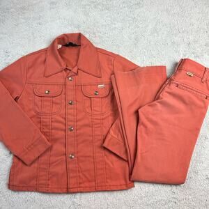 Sears Boy's Toughskins Salmon Pants Set Outfit Jacket Slacks Size 10/12 Slim VTG